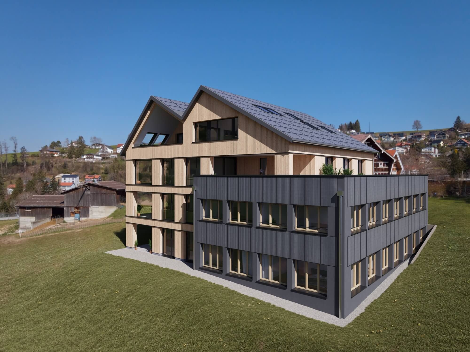 Perspektive 3 Fassade, Fabrikli, Ostschweiz