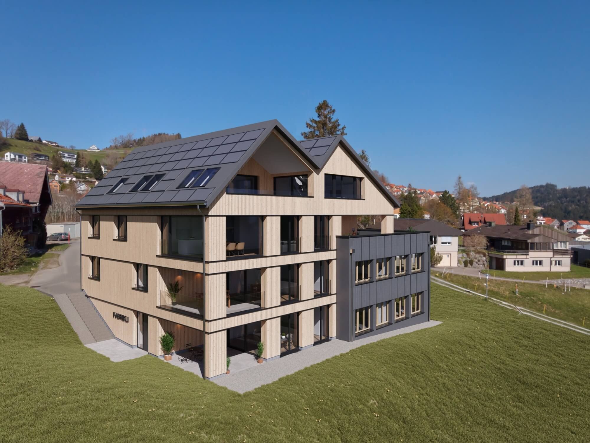 Perspektive 2 Fassade, Fabrikli, Ostschweiz