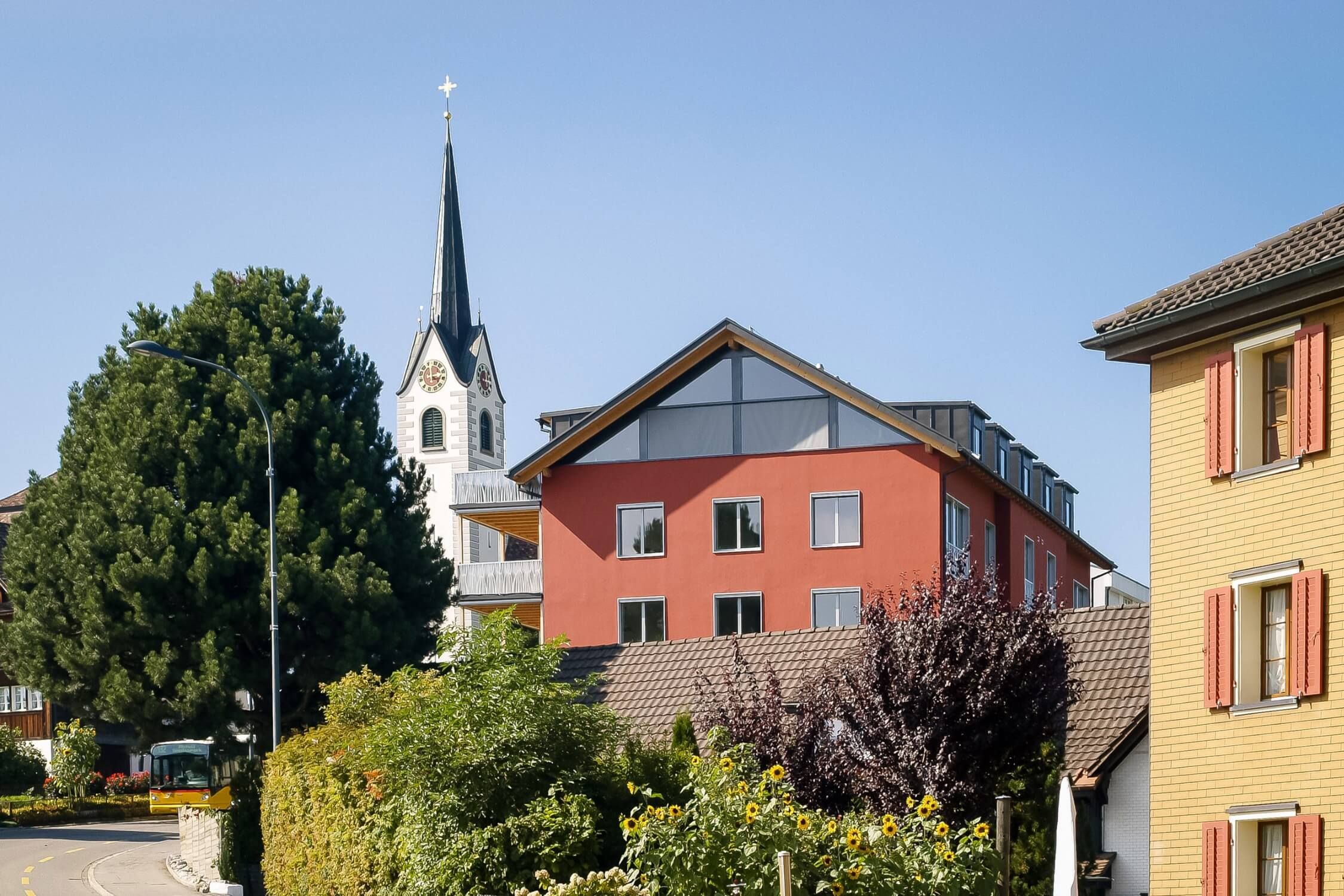 Perspektive, MFH Ochsen, Engelburg SG, Ostschweiz, Architektur