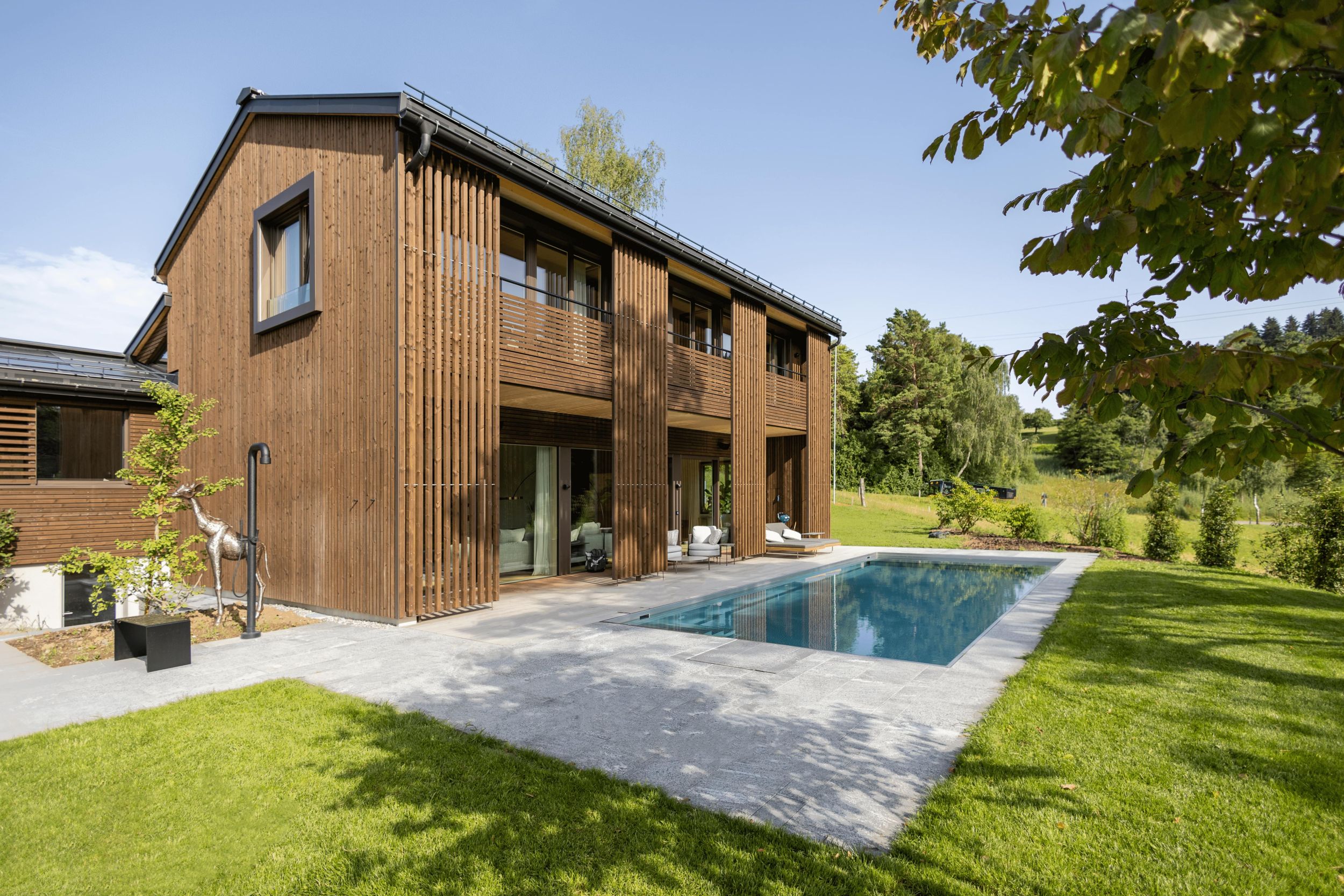 Fassade, Einfamilienhaus Hux, Schlatt, Ostschweiz, Grossraum Winterthur, Architektur